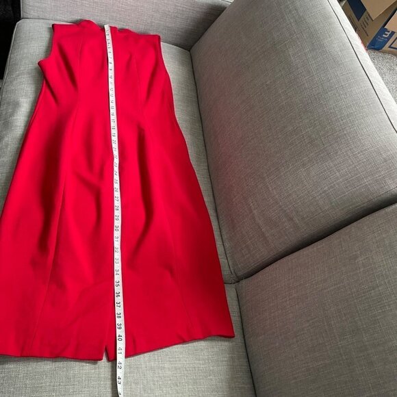 Talbots Red Sleeveless Classic Career Sheath Dress Women's Size 6 Square Neck - Picture 8 of 8